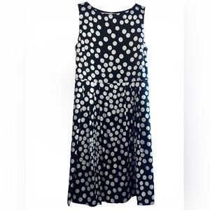 St. John Silk Polka Dot Pleated Dress Size 6 – Sleeveless Classic NWOT